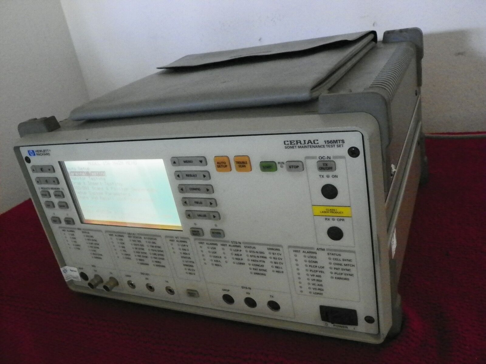 HP CERJAC 156MTS E4480A Sonet Maintenance Test Set HP CERJAC 156MTS E4480A Sonet Maintenance Test Set